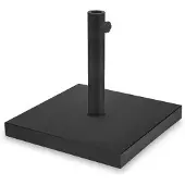 Vonroc socle de parasol Rosolina - Socle de parasol en métal avec remplissage en béton - 45x45cm - 26 kg - Pour parasols à manche