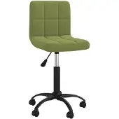 vidaXL Chaise de bureau pivotante vert clair velours