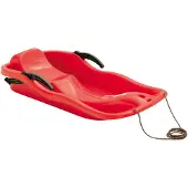 Prosperplast | bobsleigh Race | rouge | plastique de haute qualité | incl. câble de traction et levier de frein | idéal aussi comme luge, bob, luge ou glisseur de neige