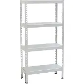 Avasco Armoire à étagères solide 50 galvanisée - Capacité de charge 200 kg - 150x75x30 cm