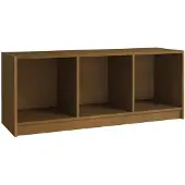vidaXL Plateau TV "Holzhausen" en bois massif brun miel. Dimensions (l/h/p) 104x41x33 cm