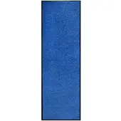 vidaXL Paillasson lavable Bleu 60x180 cm