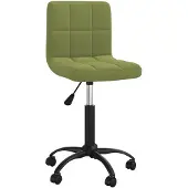 vidaXL Chaise pivotante de salle à manger Vert clair Velours