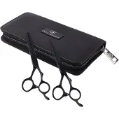 Olivia Garden SilkCut PRO Matt Black Scheren Set Pour les droitiers