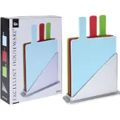 Excellent houseware Excellent Snijplankenset met houder - 4 delig index