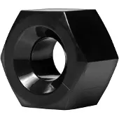 Master Series Hex Anneau Masculin Hexagonal pour Pénis et Testicules - Noir