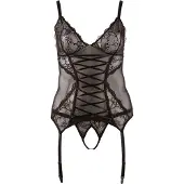 Cottelli - Haut femme dentelle à ruban - noir