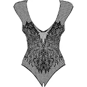 Obsessive - Body résille ouvert avec ailes d’ange - noir - XL/XXL