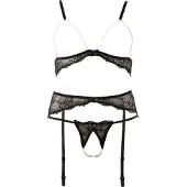 Abierta Fina - ensemble lingerie perles et dentelle - L