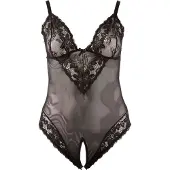 Cottelli - Body grande taille en dentelle - noir - XXL