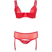 Cottelli Grande Taille - duo de lingerie modulable (rouge) - 95F/2XL