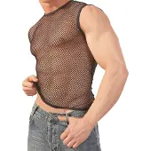 Sven Joyment Débardeur en Résille - Noir - XL/2XL