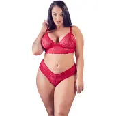 Cottelli Plus Size - ensemble soutien-gorge dentelle douce - grande taille