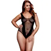 Baci - body résille grande taille - noir (XL-XXL)