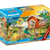 Playmobil Family Fun 71001 Cabane d'aventure dans les arbres avec toboggan