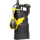 Stanley Pompe submersible Stanley, eaux usées, 750 W, plastique, avec interrupteur à flotteur, aspiration plate, 13500 l/h, IPX8, câble de 10 m
