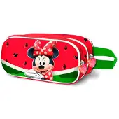 KARACTERMANIA Pastèque 3D Disney Minnie Mouse, double trousse à crayons, rouge
