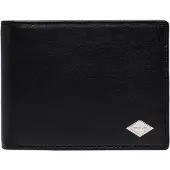 Replay Cuir porte-monnaie Flap Wallet Black noir
