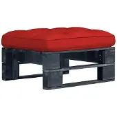 vidaXL Pouf palette de jardin noir bois de pin imprégné