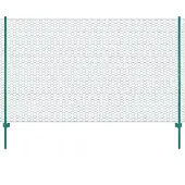 vidaXL Clôture grillagée avec poteaux acier 25 x 2 m vert