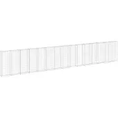 vidaXL Mur de gabions avec couverture Acier galvanisé 900x30x150 cm