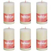 Multi Bougies pilier rustiques Shine 4 pcs 130x68 mm Perle douce