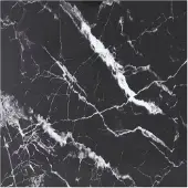 vidaXL Dessus de table Noir 80x80 cm 6mm Verre trempé et design marbre