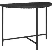 vidaXL Table de jardin noire 100x50x75 cm Poly rotin