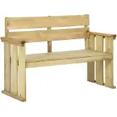 vidaXL Banc de jardin 121 cm Bois de pin imprégné