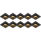 QAZQA Ensemble de 10 spots encastrés noirs orientables - Qure