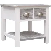 vidaXL Table d'appoint Gris 40x40x40 cm Bois de Paulownia