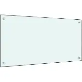 vidaXL Fond de cuisine blanc 80x40 cm verre trempé