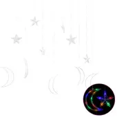 vidaXL Guirlandes lumineuses Étoile et lune Télécommande 138 LED Multicolore