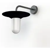 Roger Pradier Cooper Model 2 Applique murale Velvet Black | Frosted Glass