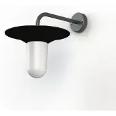 Roger Pradier Cooper Model 2 Applique murale Black grey | Frosted Glass