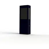 Roger Pradier BRICK² Model 2 Bollard Lamp Steel blue | Black PMMA