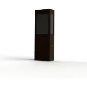 Roger Pradier BRICK² Model 2 Bollard Lamp Old rustic | Black PMMA