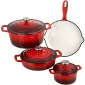Carl Schmidt Sohn GmbH Batterie de cuisine en fonte Xanten 7 pièces rouge CS-067489