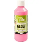 Creativ Company Peinture phosphorescente - Rouge clair, 250ml