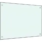 vidaXL Dos de cuisine blanc 70 x 50 cm verre trempé
