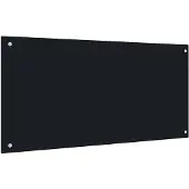 vidaXL Dos de cuisine noir 100x50 cm verre trempé