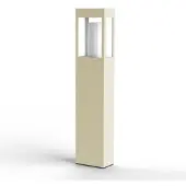 Roger Pradier BRICK² Model 3 Bollard Lamp Limestone | Clear Glass