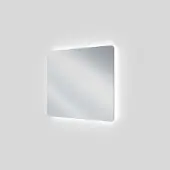 Linie Lux miroir coins arrondis lumineux 93 x 75 cm
