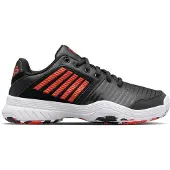 K-swiss Chaussures de Tennis K Swiss Kids Court Express Omni Jet Black White Spicy Orange Marble-Taille 35,5