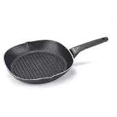 Moneta 0005551428 Poêle Poêle à griller Carré, Poêle + casserole, Noir