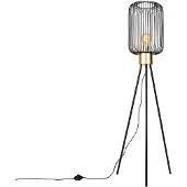 QAZQA Lampadaire design noir avec or - Mayelle