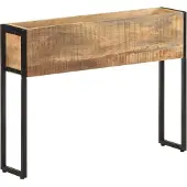vidaXL Jardinière 90x20x68 cm Bois de manguier brut