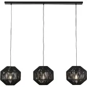 Searchlight WICKER 3-flamme BAR noir WICKER Lampe à suspendre