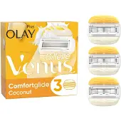 Gillette 3 x recharges de lames de rasoir à 5 lames pour femmes Venus &amp; Olay Smooth Moisture