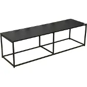 AC-DÉCO Meuble TV design industriel MADISON - Noir - Métal et acier - 140 x 40 x H 40cm